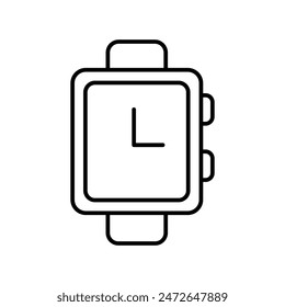 icono de reloj inteligente con fondo blanco Vector ilustración de stock