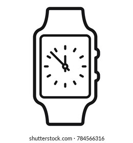 smart watch icon, wristwatch icon, flat design best vector watch illustration 