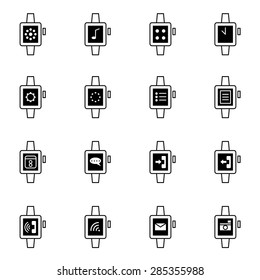 smart watch icons set vector illustration For Mobile, Web And Applications
