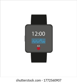 Un reloj inteligente. ilustración para diseño web y móvil.