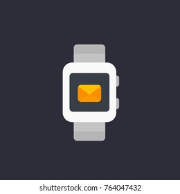 Smart watch with incoming message icon