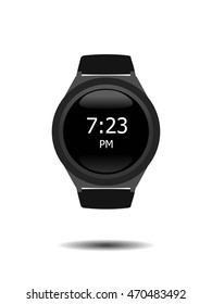 Smart watch isolated. Computer new technology. Flat and cartoon style. Vector Illustration. White background.