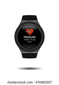 Smart watch isolated. Computer new technology. Flat and cartoon style. Vector Illustration. White background.