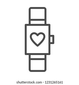 smart watch isolated minimal icon. multifunctional watch graph line vector icon for websites.