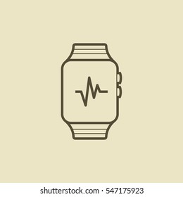 smart watch isolated minimal icon. multifunctional watch graph line vector icon for websites and mobile minimalistic flat design. 