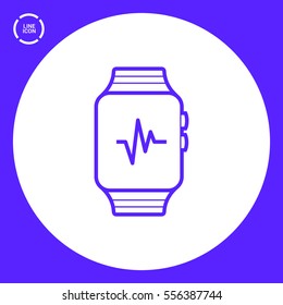 smart watch isolated minimal icon. multifunctional watch graph line vector icon for websites and mobile minimalistic flat design. 