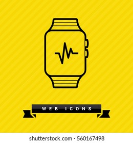 smart watch isolated minimal icon. multifunctional watch graph line vector icon for websites and mobile minimalistic flat design. 