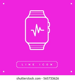 smart watch isolated minimal icon. multifunctional watch graph line vector icon for websites and mobile minimalistic flat design. 