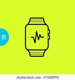 smart watch isolated minimal icon. multifunctional watch graph line vector icon for websites and mobile minimalistic flat design. 