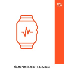 smart watch isolated minimal icon. multifunctional graph line vector icon for websites and mobile minimalistic flat design. 