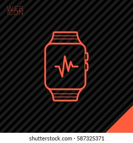 smart watch isolated minimal icon. multifunctional watch graph line vector icon for websites and mobile minimalistic flat design. 