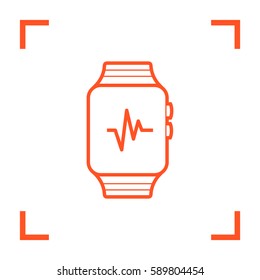 smart watch isolated minimal icon. multifunctional watch graph line vector icon for websites and mobile minimalistic flat design. 