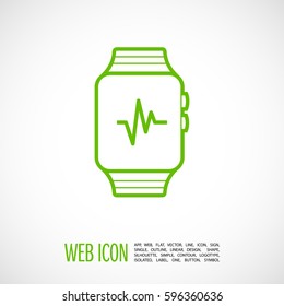 smart watch isolated minimal icon. multifunctional watch graph line vector icon for websites and mobile minimalistic flat design. 