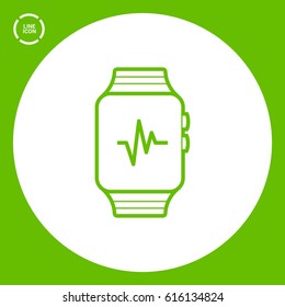 smart watch isolated minimal icon. multifunctional watch graph line vector icon for websites and mobile minimalistic flat design. 