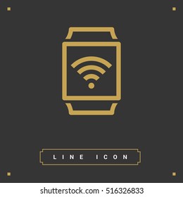 Smart watch isolated minimal single flat icon. Gadget line vector icon for websites and mobile minimalistic flat design.