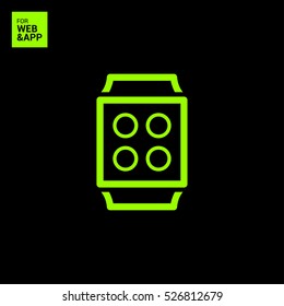 Smart watch isolated minimal single flat icon. Gadget line vector icon for websites and mobile minimalistic flat design.