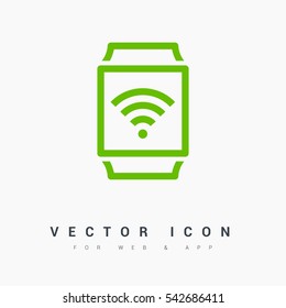 Smart watch isolated minimal single flat icon. Gadget line vector icon for websites and mobile minimalistic flat design.