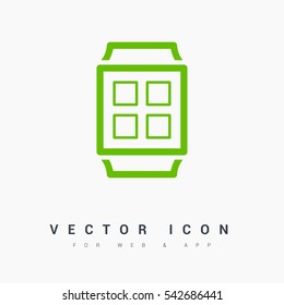 Smart watch isolated minimal single flat icon. Gadget line vector icon for websites and mobile minimalistic flat design.