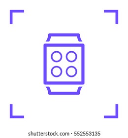 Smart watch isolated minimal single flat icon. Gadget line vector icon for websites and mobile minimalistic flat design.
