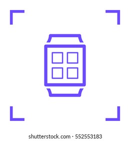 Smart watch isolated minimal single flat icon. Gadget line vector icon for websites and mobile minimalistic flat design.