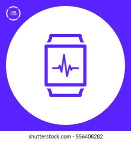 Smart watch isolated minimal single flat icon. Gadget line vector icon for websites and mobile minimalistic flat design.