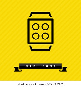 Smart watch isolated minimal single flat icon. Gadget line vector icon for websites and mobile minimalistic flat design.