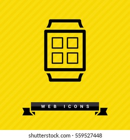 Smart watch isolated minimal single flat icon. Gadget line vector icon for websites and mobile minimalistic flat design.