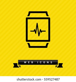 Smart watch isolated minimal single flat icon. Gadget line vector icon for websites and mobile minimalistic flat design.