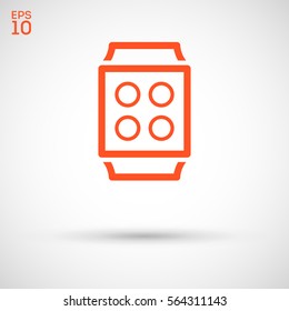 Smart watch isolated minimal single flat icon. Gadget line vector icon for websites and mobile minimalistic flat design.