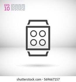 Smart watch isolated minimal single flat icon. Gadget line vector icon for websites and mobile minimalistic flat design.