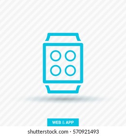 Smart watch isolated minimal single flat icon. Gadget line vector icon for websites and mobile minimalistic flat design.