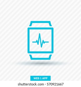 Smart watch isolated minimal single flat icon. Gadget line vector icon for websites and mobile minimalistic flat design.