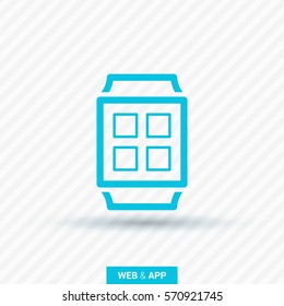 Smart watch isolated minimal single flat icon. Gadget line vector icon for websites and mobile minimalistic flat design.