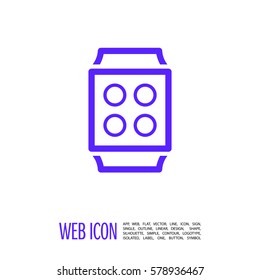 Smart watch isolated minimal single flat icon. Gadget line vector icon for websites and mobile minimalistic flat design.