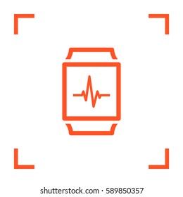 Smart watch isolated minimal single flat icon. Gadget line vector icon for websites and mobile minimalistic flat design.