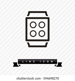 Smart watch isolated minimal single flat icon. Gadget line vector icon for websites and mobile minimalistic flat design.