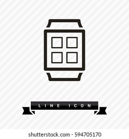 Smart watch isolated minimal single flat icon. Gadget line vector icon for websites and mobile minimalistic flat design.