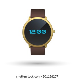 Smart watch isolated on black background.Vector illustration.