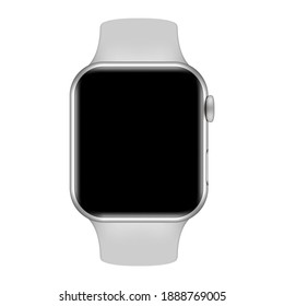 Smart watch isolated on white. Realistic vector illustration.