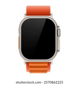 Smart watch isolated on white. Realistic vector illustration.