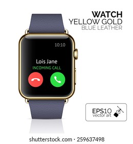 Smart watch isolated on white background. Vector illustration