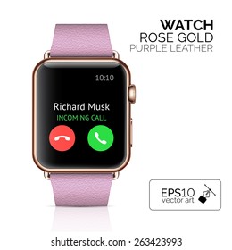 Smart watch isolated on white background. Vector illustration