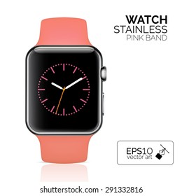 Smart watch isolated on white background. Vector illustration