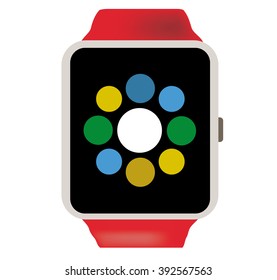 Smart watch isolated on white. Vector illustration