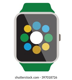 Smart watch isolated on white. Vector illustration