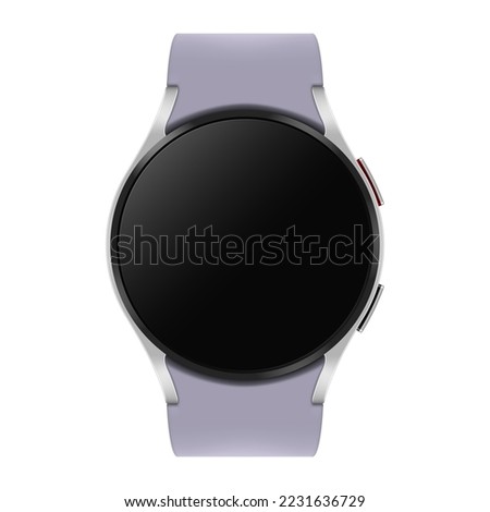 Smart watch isolated on white. Realistic vector illustration.