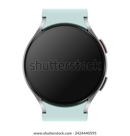 Smart watch isolated on white. Realistic vector illustration.