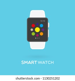 Smart watch isolated. Vector illustration, flat design