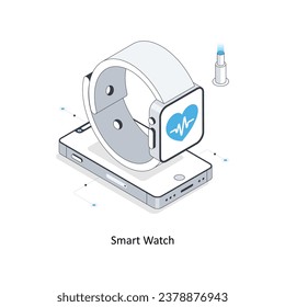 Smart Watch isometric stock illustration. EPS File