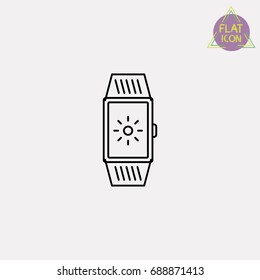 smart watch line icon